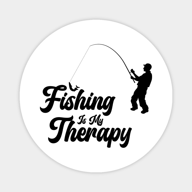 Fishing Is My Therapy Magnet by NICHE&NICHE